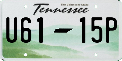 TN license plate U6115P