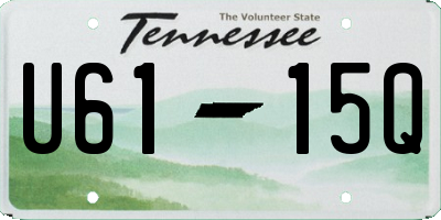 TN license plate U6115Q