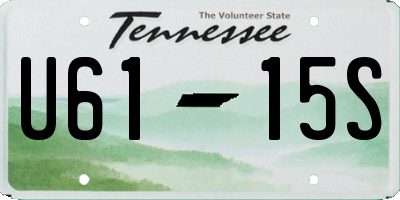 TN license plate U6115S