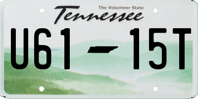 TN license plate U6115T