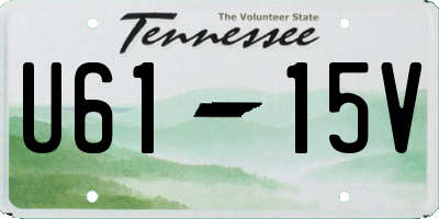 TN license plate U6115V