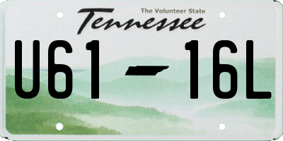 TN license plate U6116L