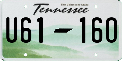 TN license plate U6116O