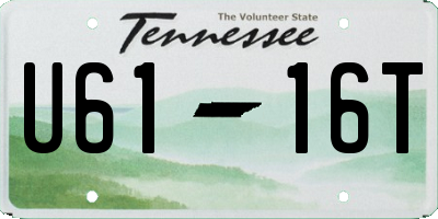 TN license plate U6116T