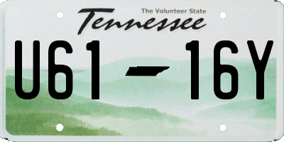 TN license plate U6116Y