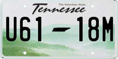 TN license plate U6118M