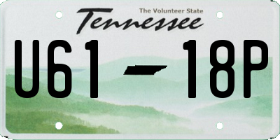 TN license plate U6118P