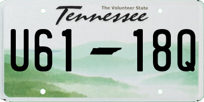 TN license plate U6118Q