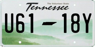 TN license plate U6118Y