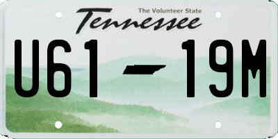 TN license plate U6119M