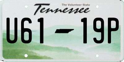 TN license plate U6119P