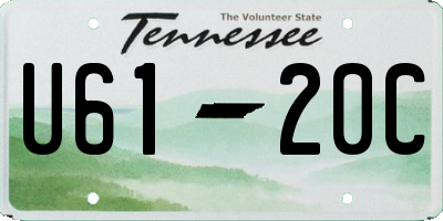 TN license plate U6120C