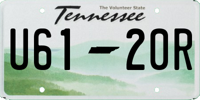 TN license plate U6120R