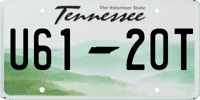 TN license plate U6120T