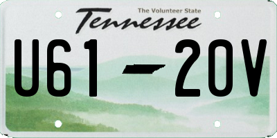 TN license plate U6120V