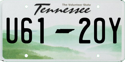 TN license plate U6120Y