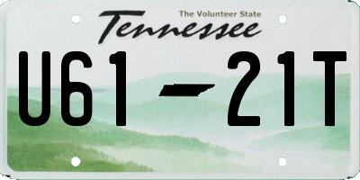 TN license plate U6121T