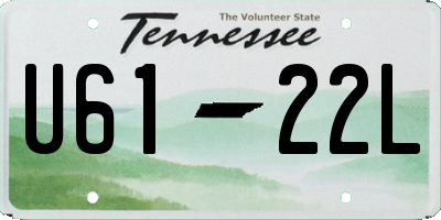 TN license plate U6122L