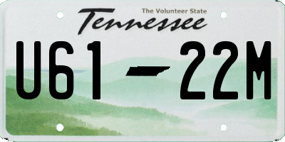 TN license plate U6122M