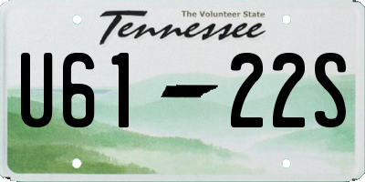 TN license plate U6122S