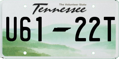 TN license plate U6122T