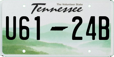 TN license plate U6124B