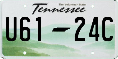 TN license plate U6124C
