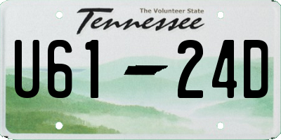 TN license plate U6124D
