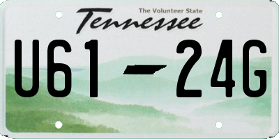TN license plate U6124G