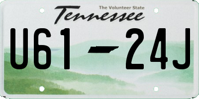 TN license plate U6124J
