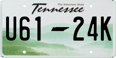 TN license plate U6124K