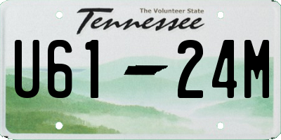 TN license plate U6124M