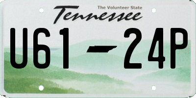 TN license plate U6124P