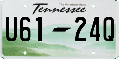 TN license plate U6124Q