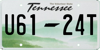 TN license plate U6124T