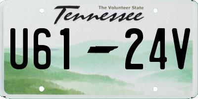 TN license plate U6124V