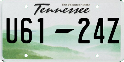 TN license plate U6124Z