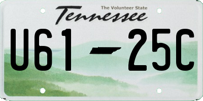 TN license plate U6125C