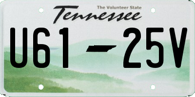 TN license plate U6125V