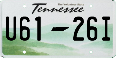 TN license plate U6126I