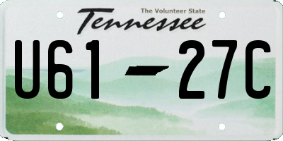 TN license plate U6127C