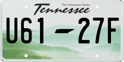 TN license plate U6127F