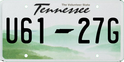 TN license plate U6127G