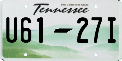 TN license plate U6127I