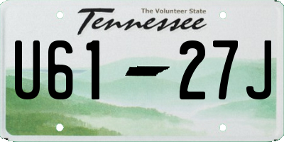 TN license plate U6127J