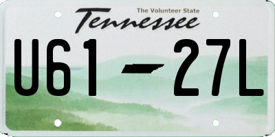TN license plate U6127L