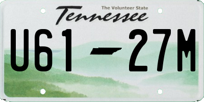 TN license plate U6127M