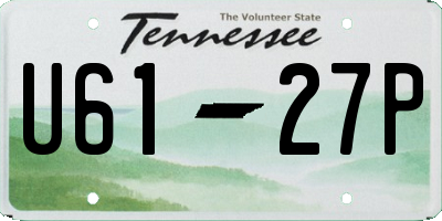 TN license plate U6127P