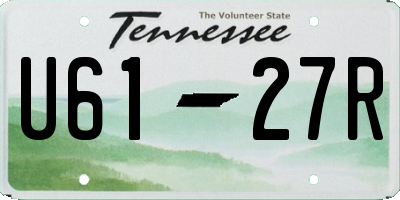 TN license plate U6127R