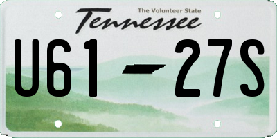 TN license plate U6127S